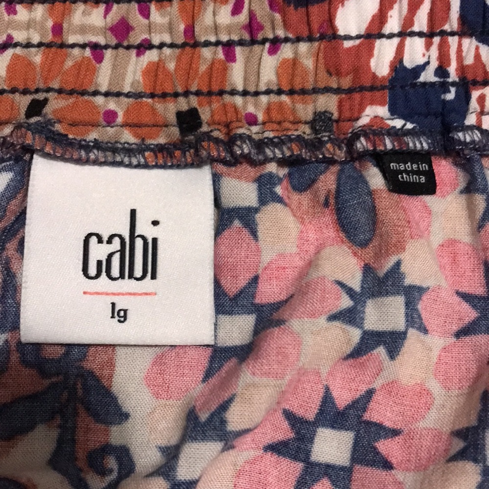 Cabi Multicolored Patch Print Ruffle Mini Skirt - image 5